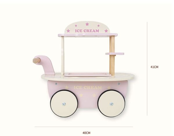 木製白桃冰淇淋餐車：圖片 12