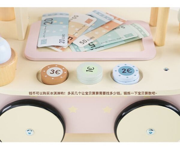 木製白桃冰淇淋餐車：圖片 4