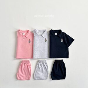 🇰🇷Vividi刺繡小熊POLO衫套裝