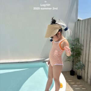 🇰🇷Log101棋盤格連身泳衣