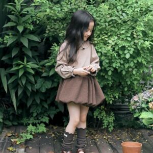 🇰🇷Thebeige毛呢花苞裙