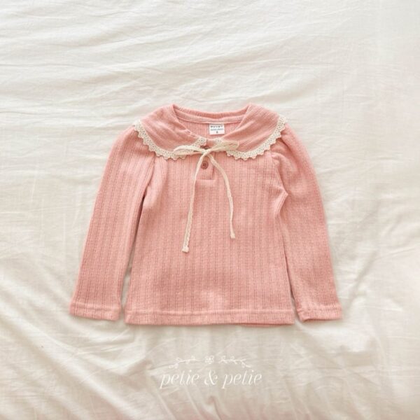 🇰🇷Petitpetit蕾絲邊娃娃領上衣：圖片 10