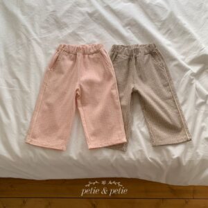 🇰🇷Petitpetit細格子鬆緊長褲