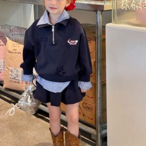 假兩件造型衛衣+短裙套裝