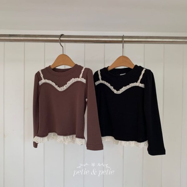 🇰🇷Petitpetit假兩件蕾絲造型上衣：圖片 2