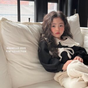 🇰🇷Ninibello大荷葉領蝴蝶結上衣