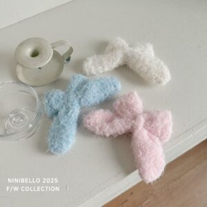 🇰🇷Ninibello毛絨蝴蝶結髮夾